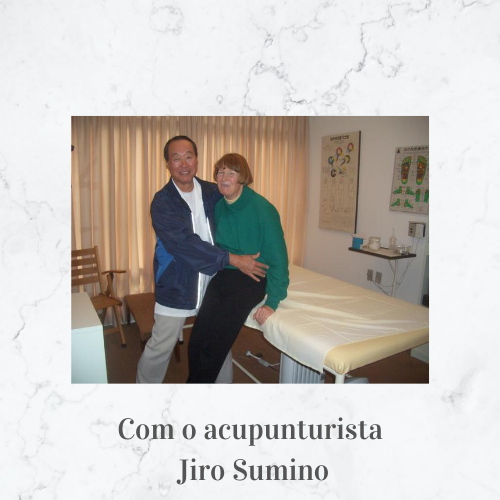 Com o acupunturista Jiro Sumino